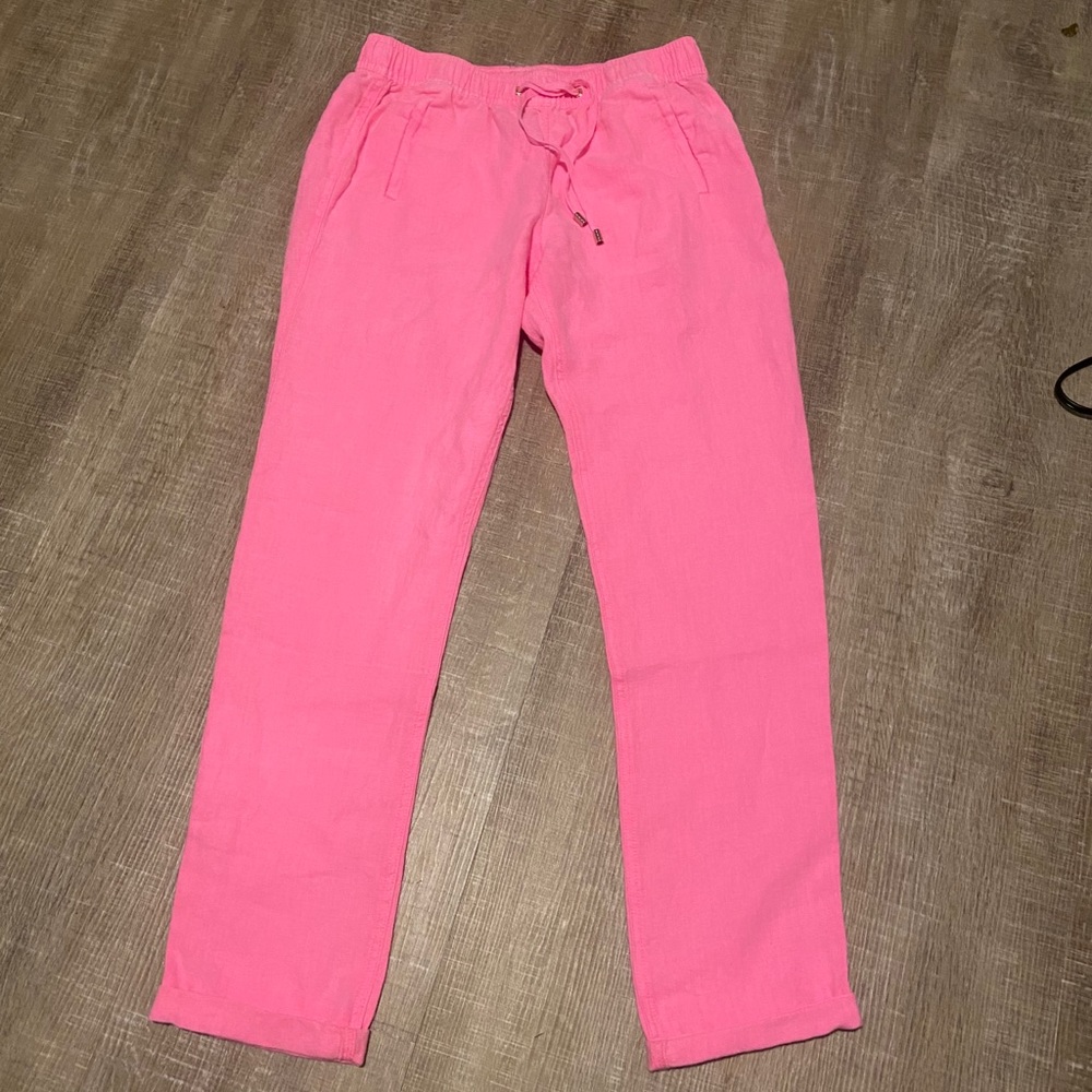 Lilly Pulitzer 31” pink linen pants